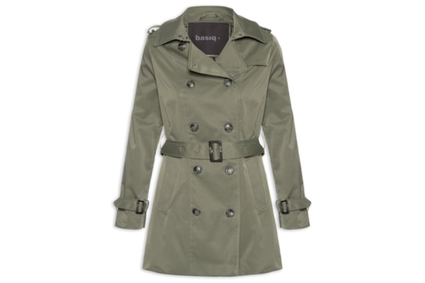 Casaco Feminino Alongado com Cinto - Verde