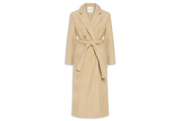 Casaco Feminino Alongado com Faixa – Bege