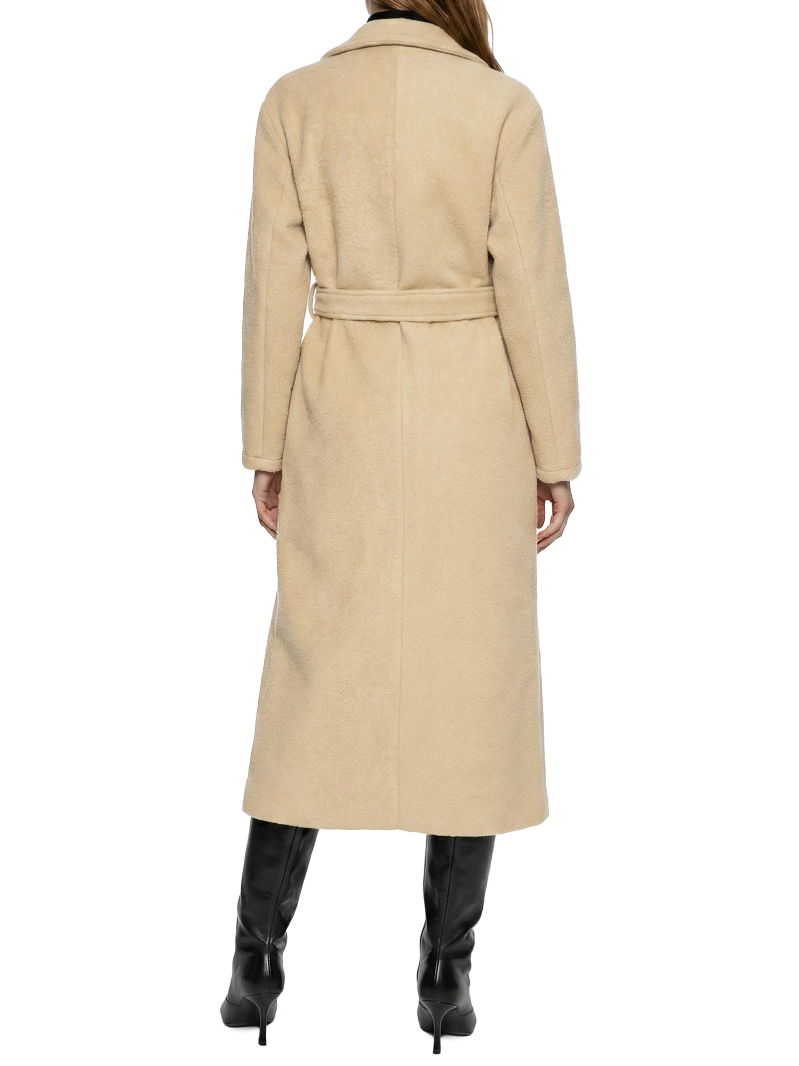 Casaco Feminino Alongado com Faixa – Bege My Favorite