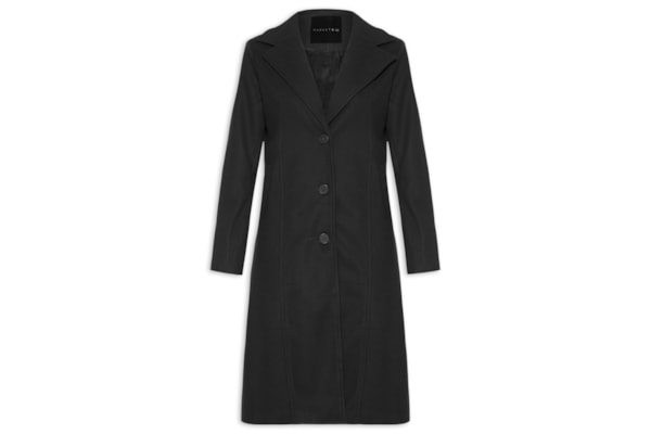 Casaco Feminino Alongado - Preto