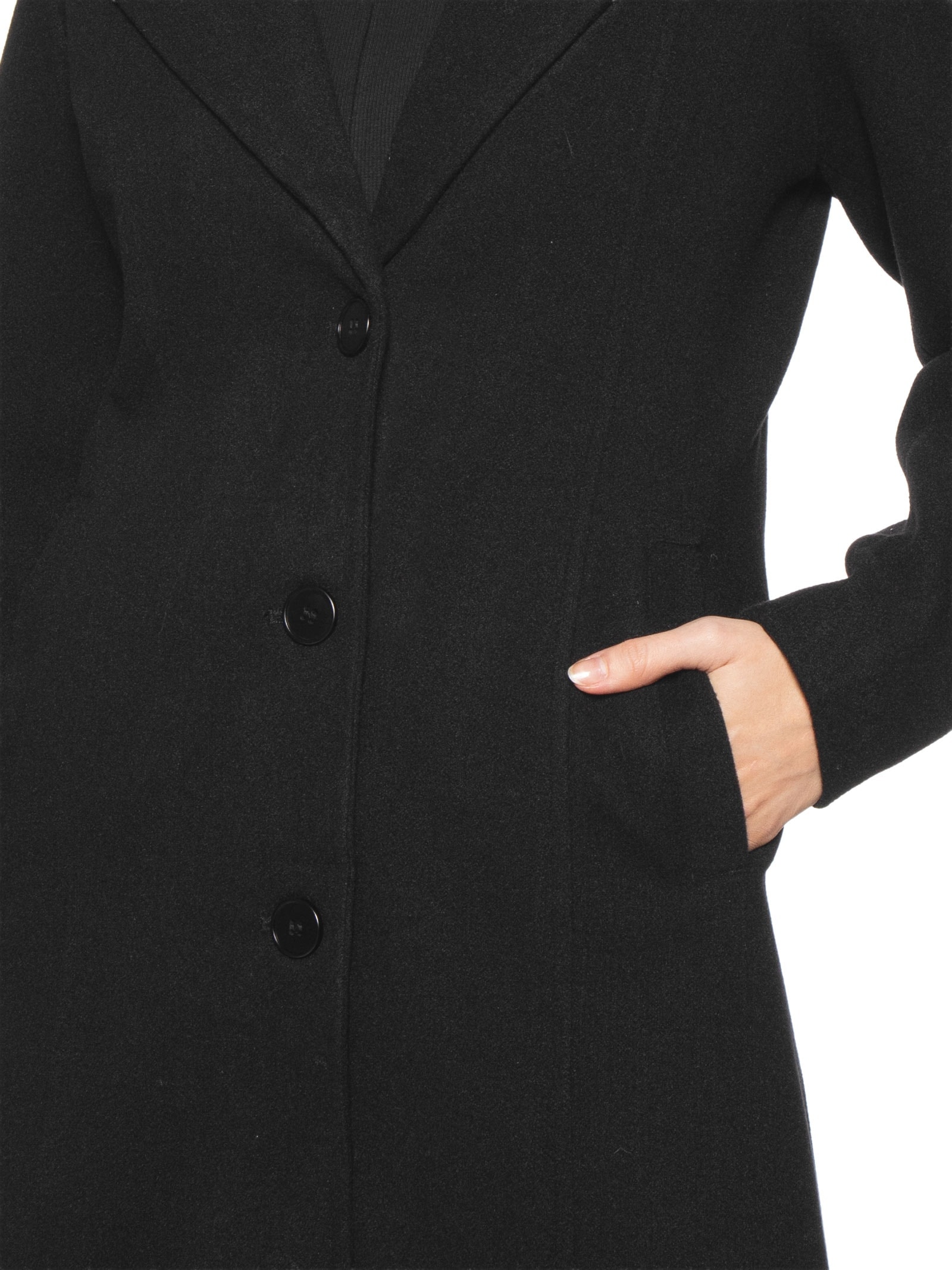 Casaco Feminino Alongado Preto Market 33