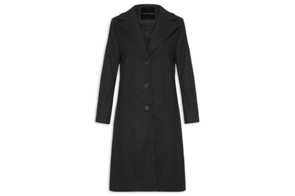 Casaco Feminino Alongado - Preto