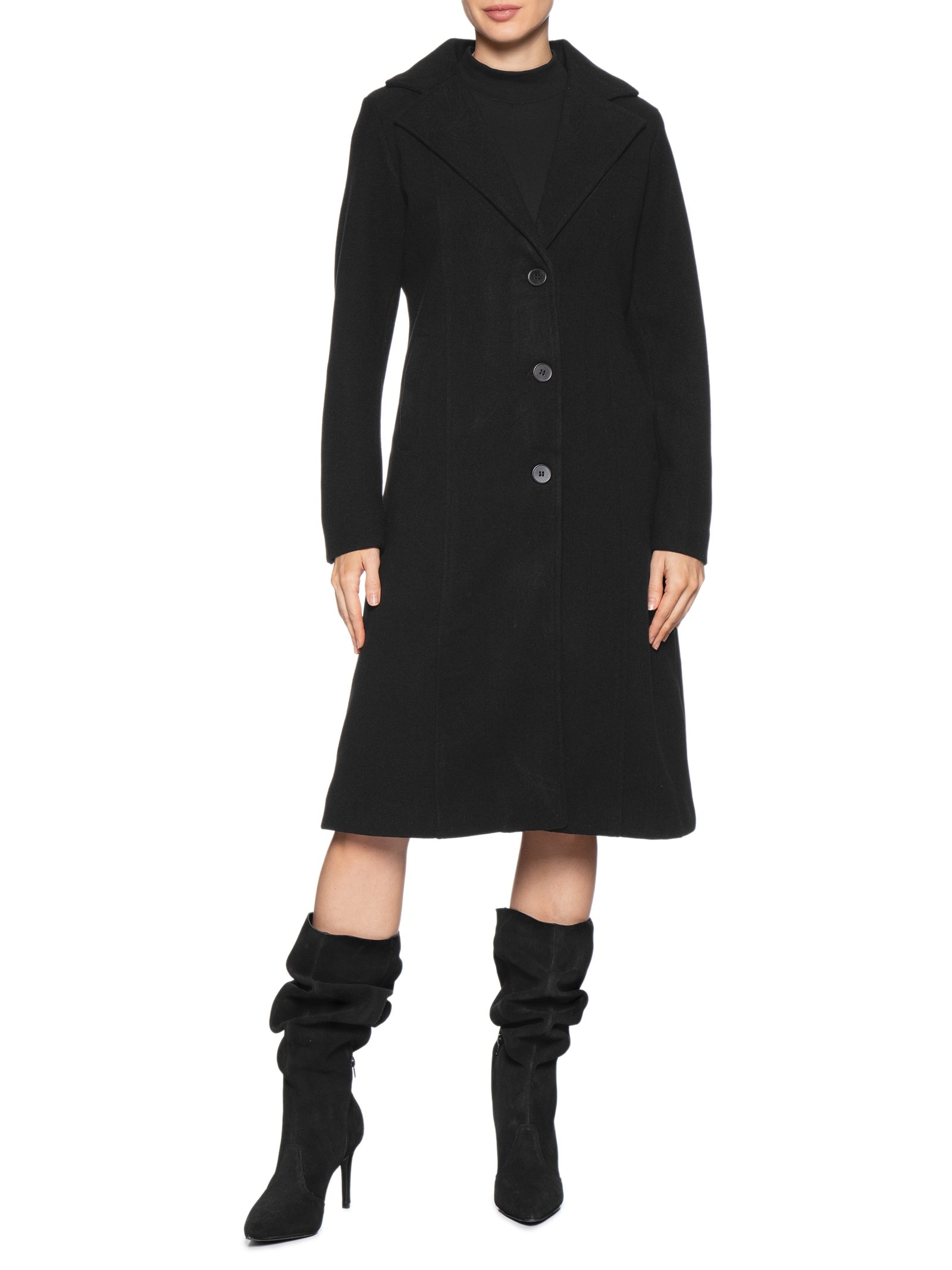 Casaco Feminino Alongado Preto Market 33
