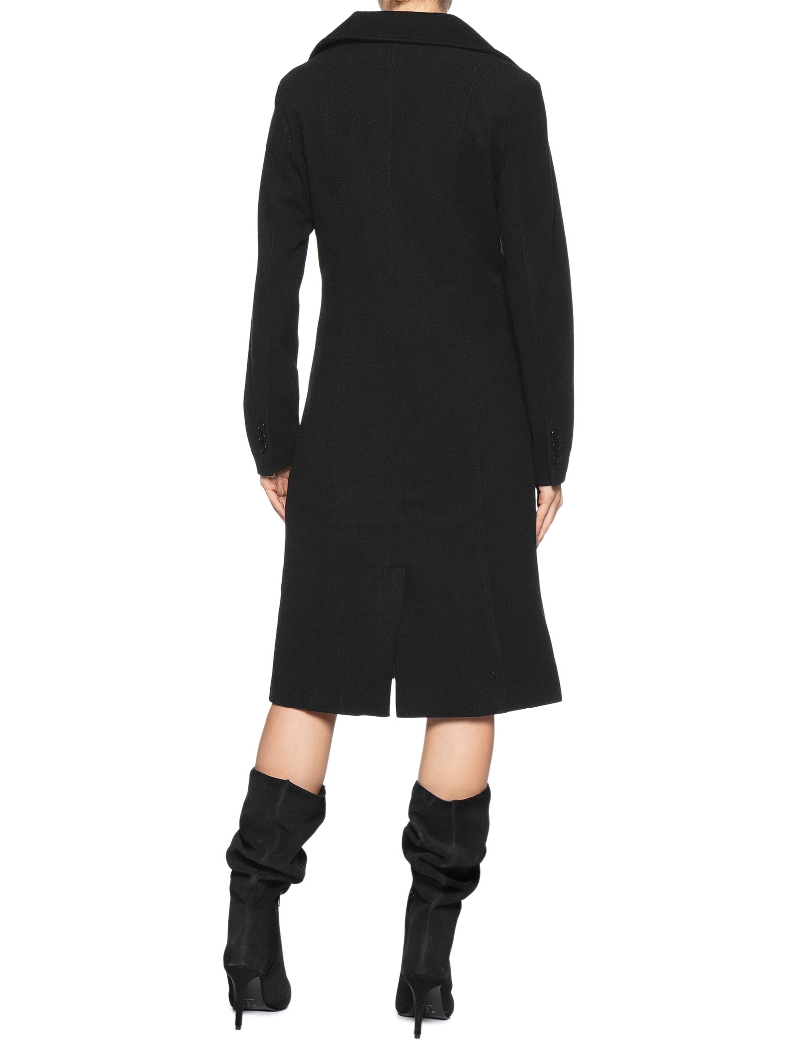 Casaco Feminino Alongado Preto Market 33
