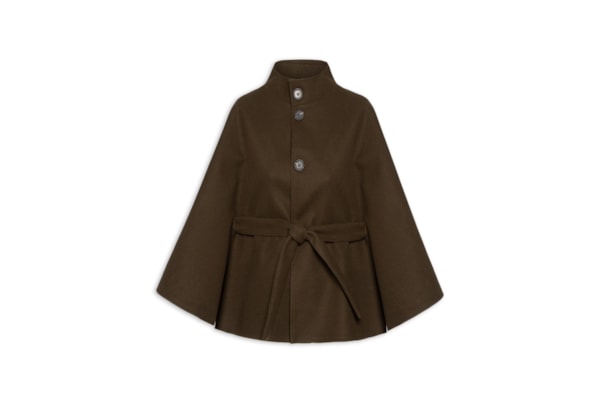 Casaco Feminino Amplo Gola Alta - Marrom