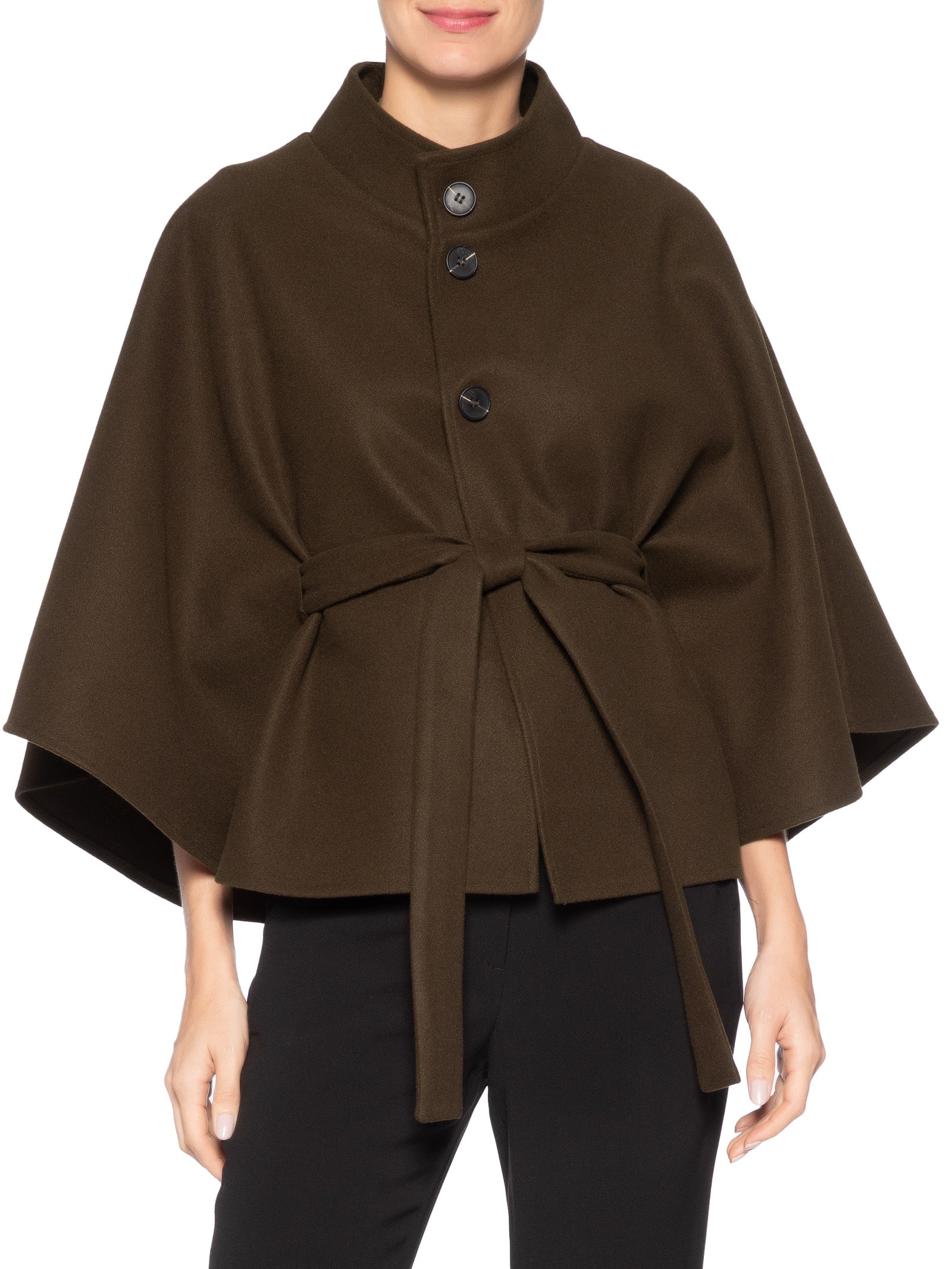 Casaco Feminino Amplo Gola Alta Marrom '2Essential