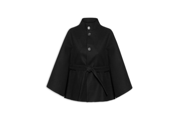 Casaco Feminino Amplo Gola Alta - Preto