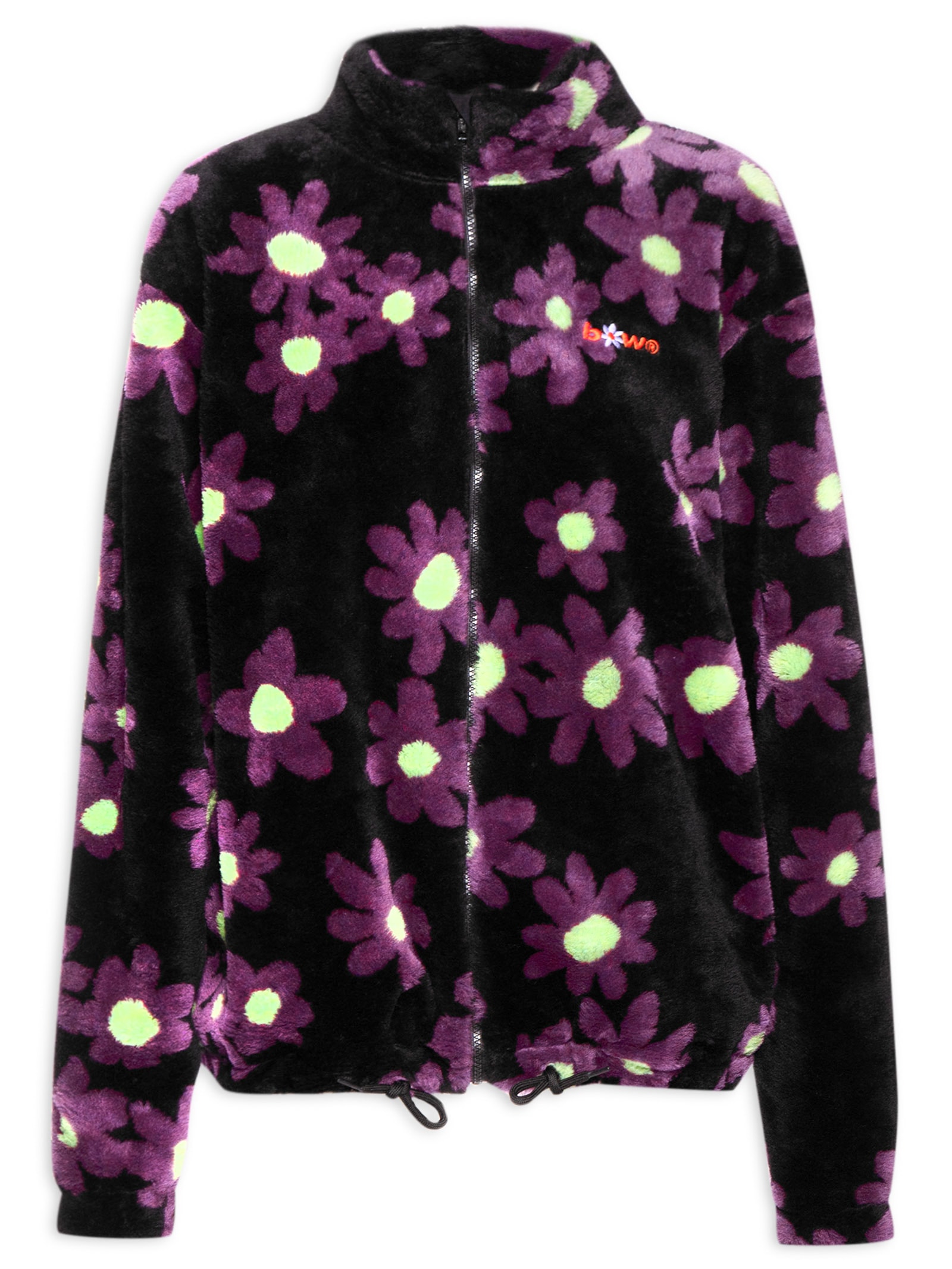 Casaco Feminino Anorak Turtleneck Flower - Baw Clothing - Preto
