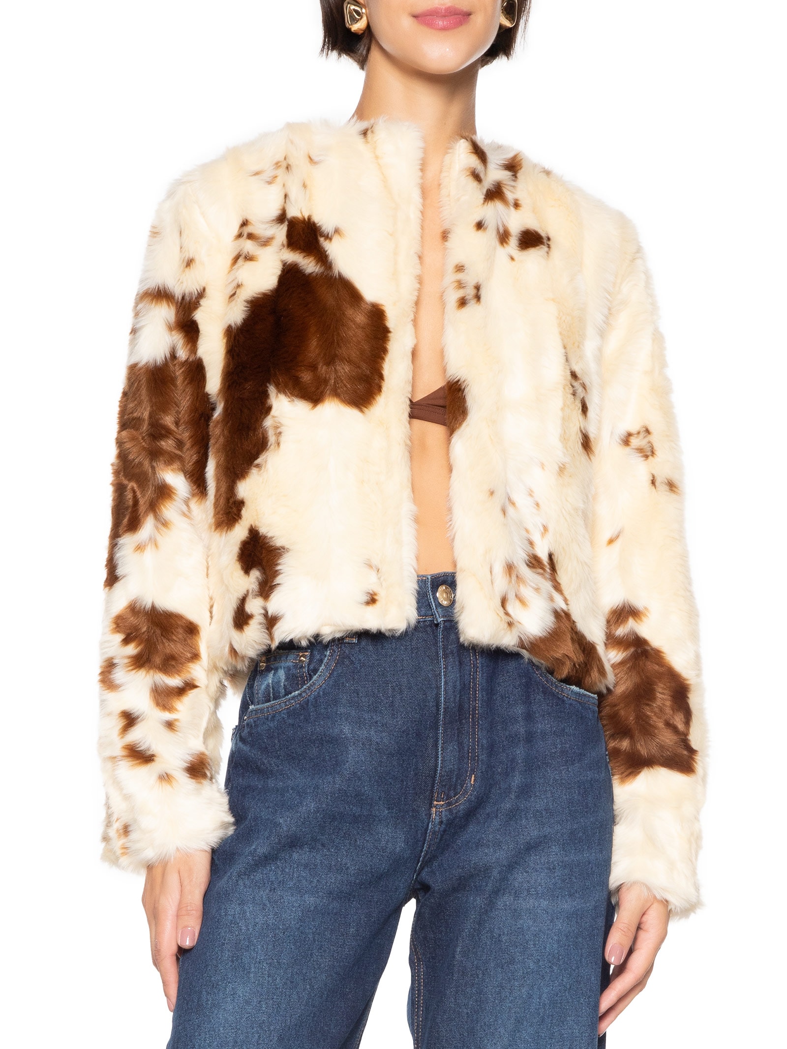 Casaco Feminino Bege Open