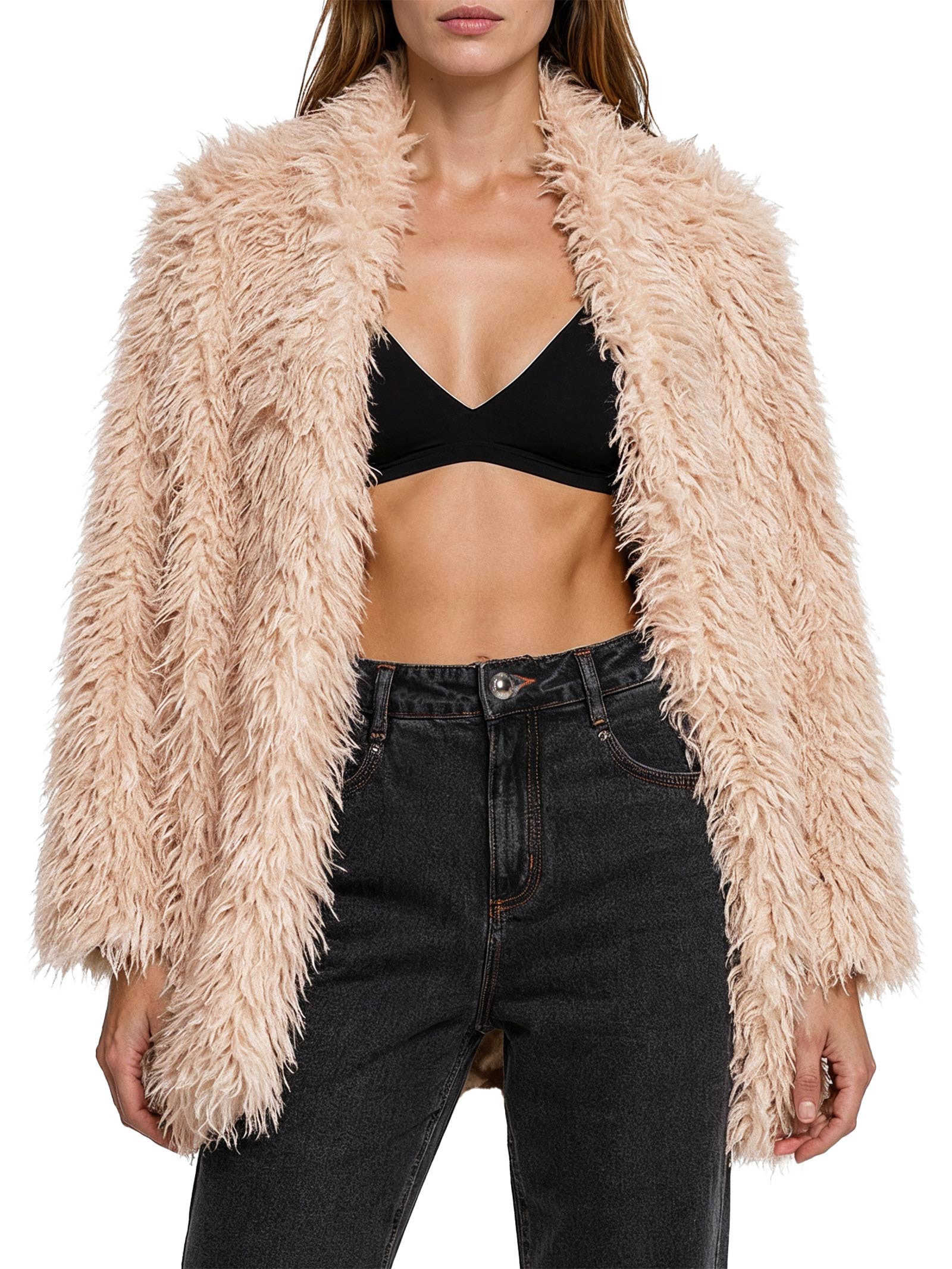 Casaco Feminino Bege Open