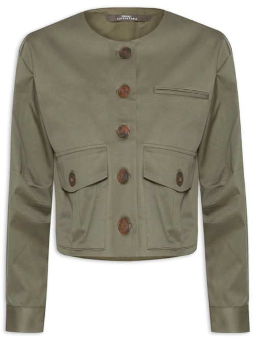 Casaco Feminino Bolsos Petra – Verde