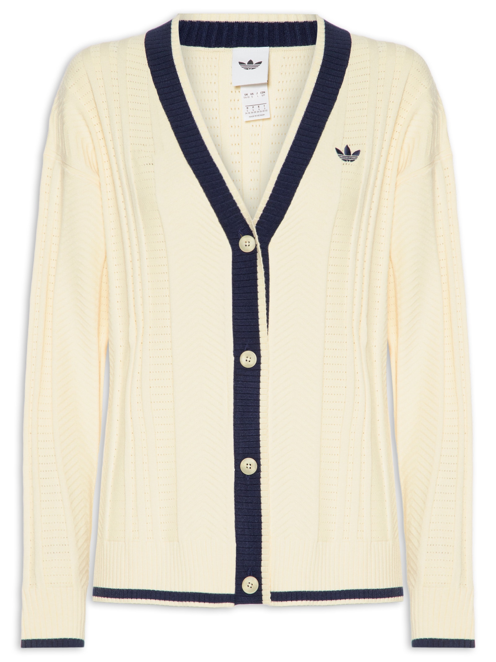 Casaco Feminino Cardigan Tricot Amarelo Adidas Originals