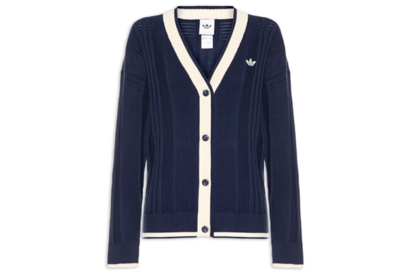 Casaco Feminino Cardigan Tricot - Azul