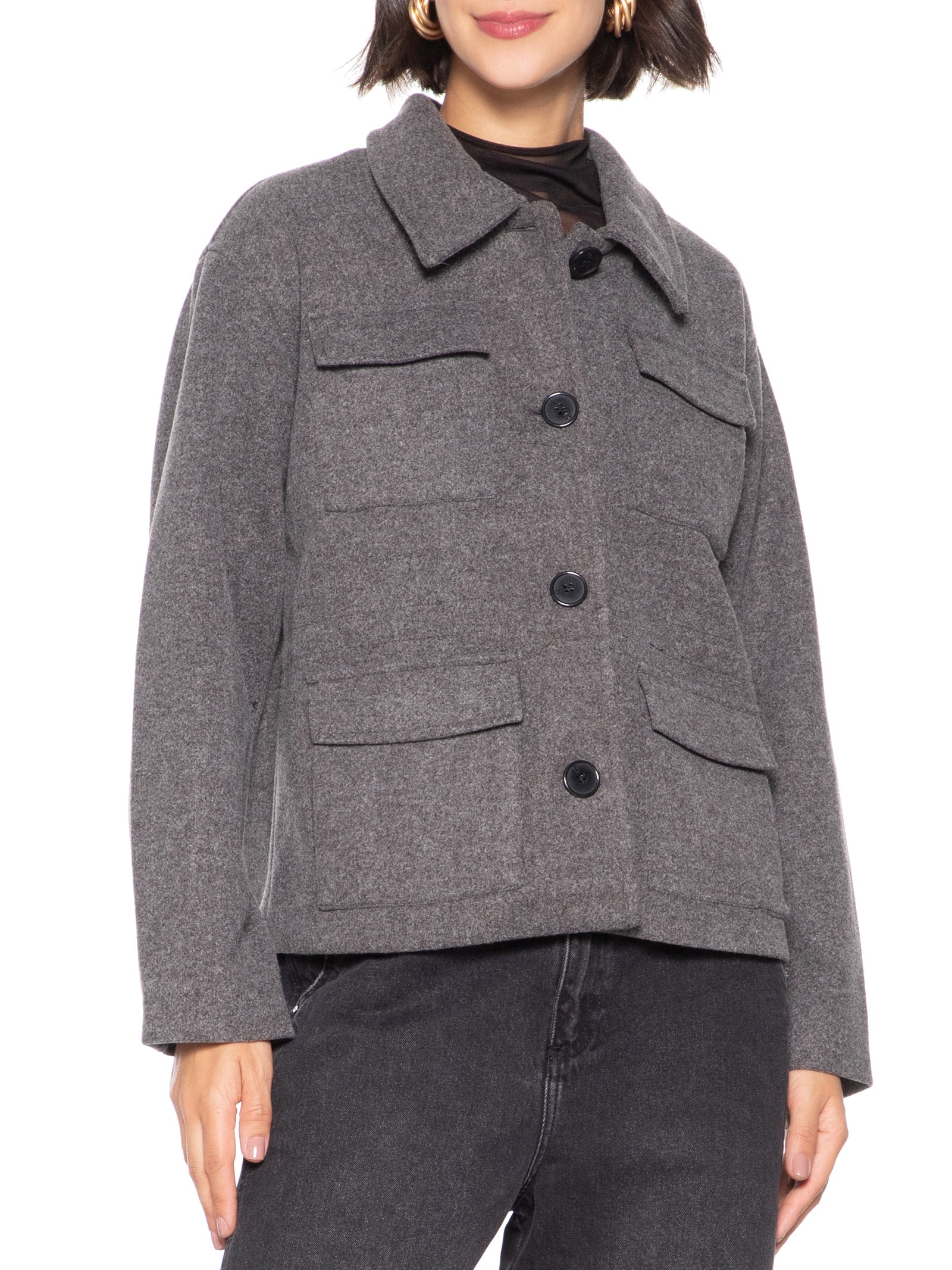 Casaco Feminino Cinza Colcci Jeans