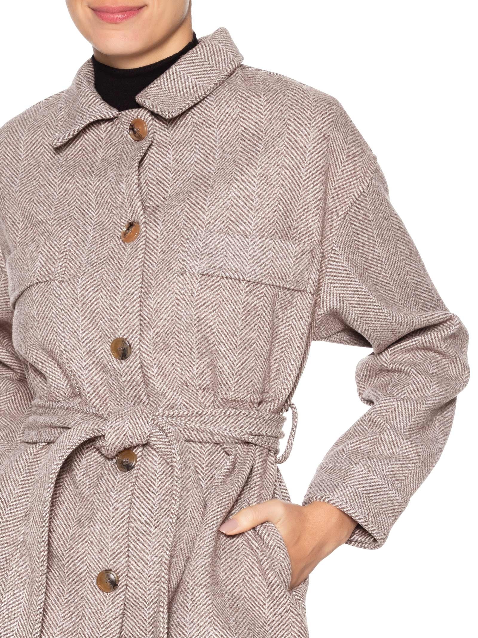 Casaco Feminino Com Amarração Cinza Basiq