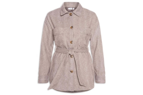 Casaco Feminino Com Amarração - Cinza