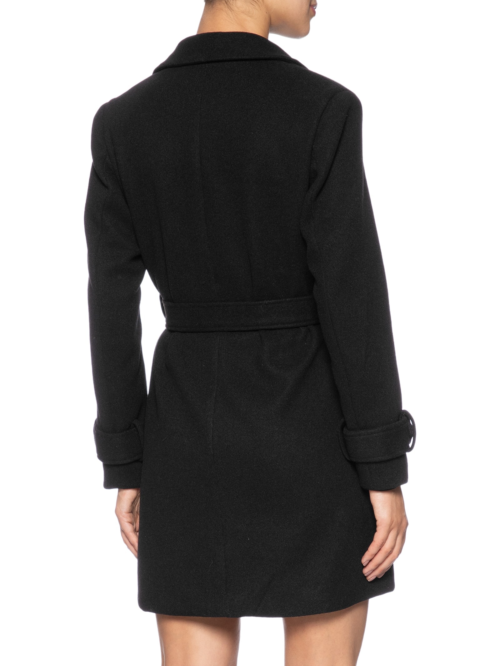 Casaco Feminino Com Amarração Frontal Preto Market 33