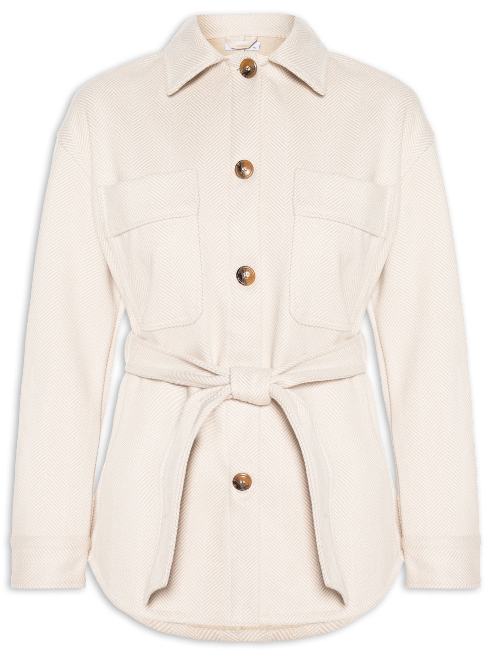 Casaco Feminino Com Amarração Off White Basiq