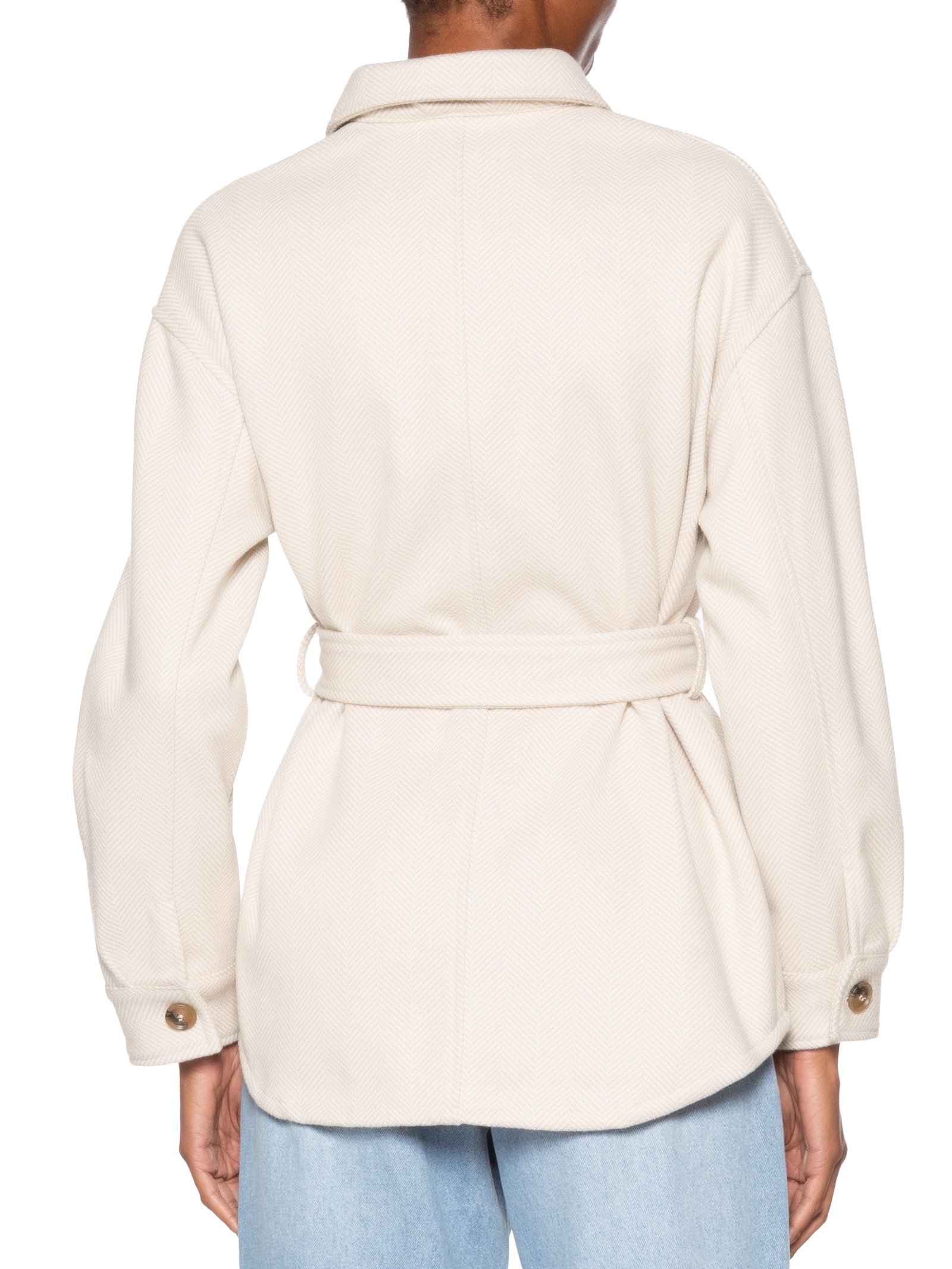 Casaco Feminino Com Amarração Off White Basiq