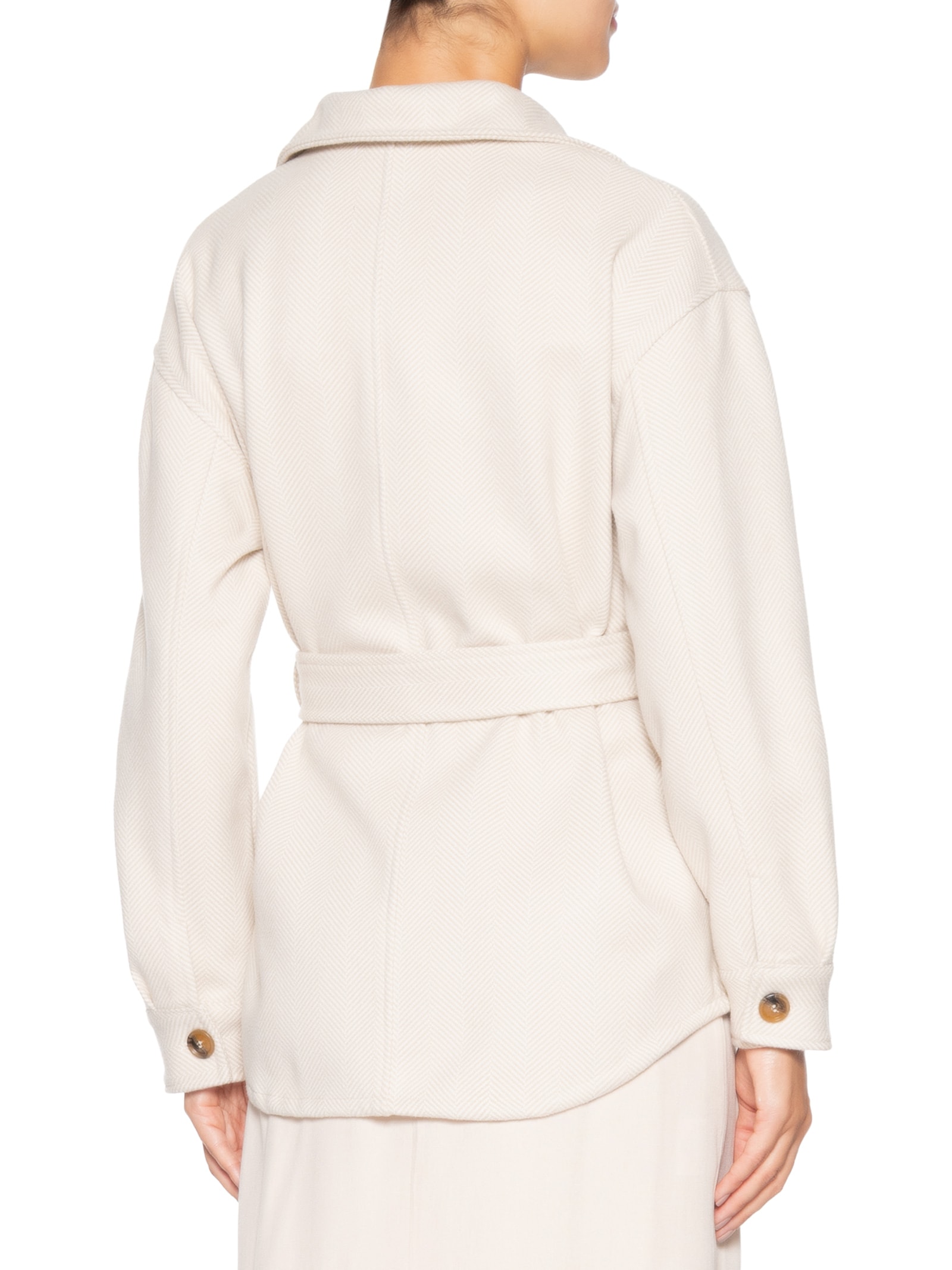 Casaco Feminino Com Amarração Off White Basiq