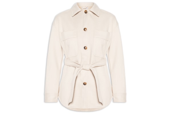 Casaco Feminino Com Amarração - Off White