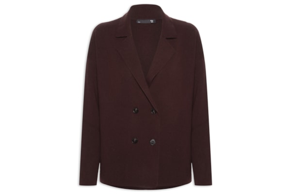 Casaco Feminino Com Blend de Lã e Cashmere - Marrom