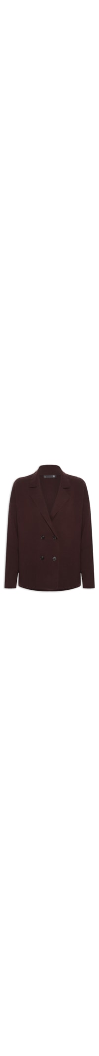 Casaco Feminino Com Blend de Lã e Cashmere - Marrom