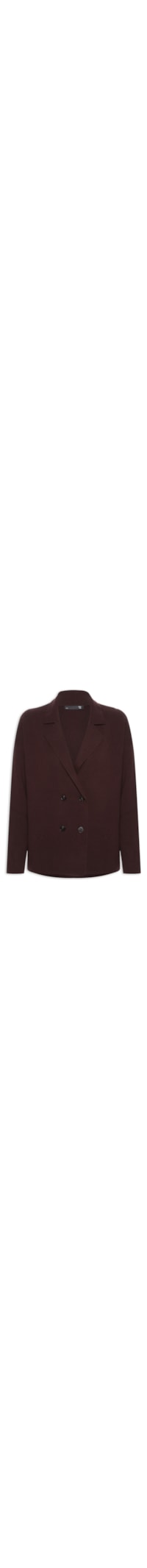 Casaco Feminino Com Blend de Lã e Cashmere - Marrom