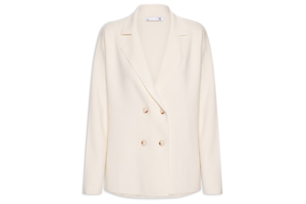 Casaco Feminino Com Blend de Lã e Cashmere - Off White