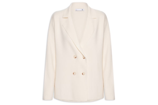 Casaco Feminino Com Blend de Lã e Cashmere - Off White