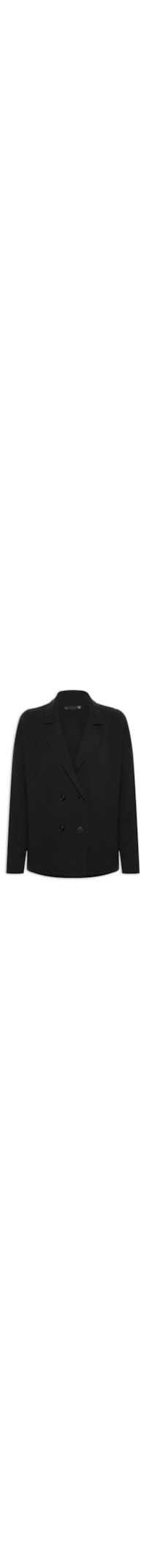 Casaco Feminino Com Blend de Lã e Cashmere - Preto