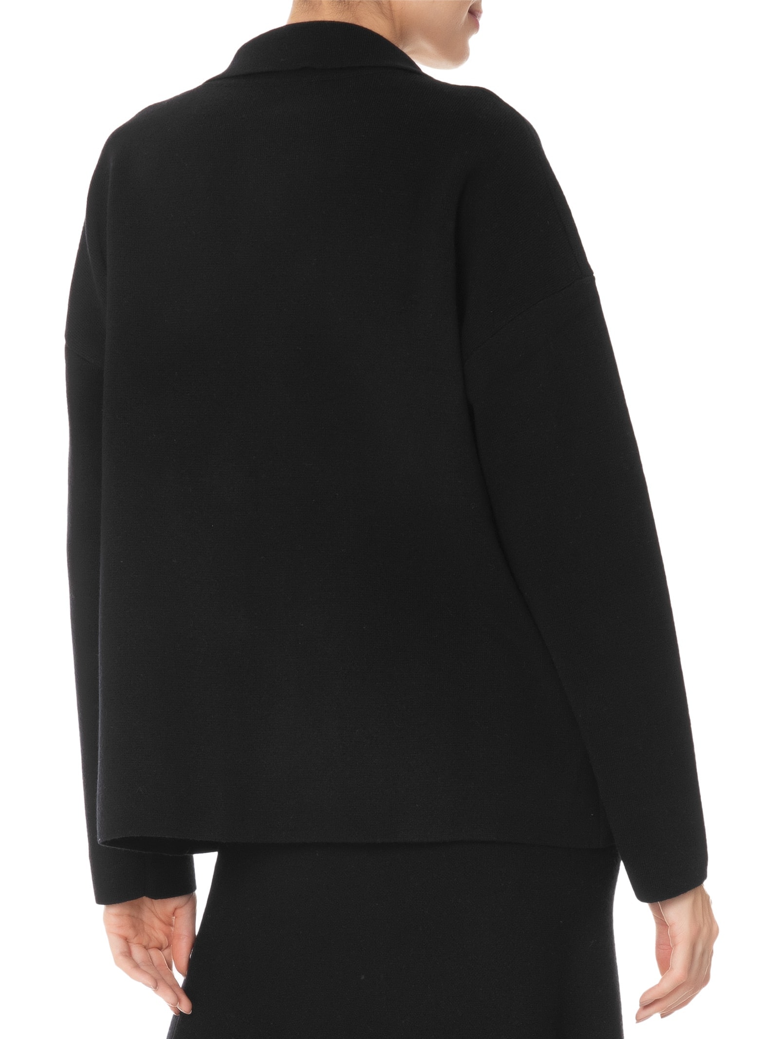 Casaco Feminino Com Blend de Lã e Cashmere Preto '2Essential