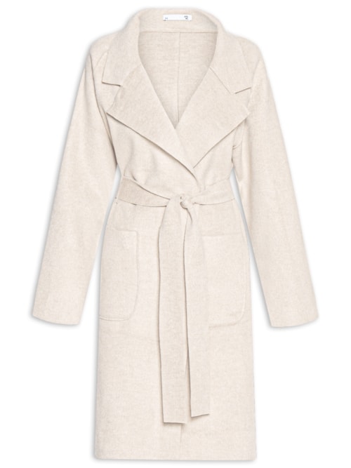 Casaco Feminino com Bolsos Frontais – Bege