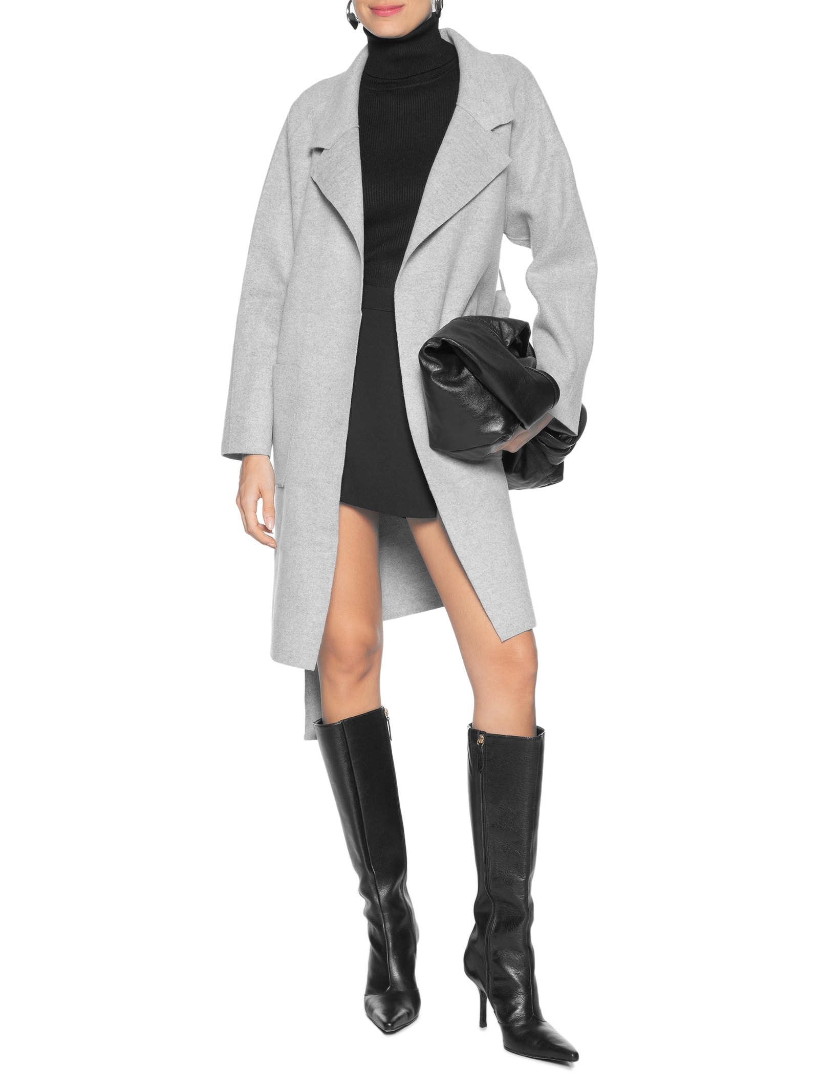 Casaco Feminino com Bolsos Frontais Cinza '2Essential