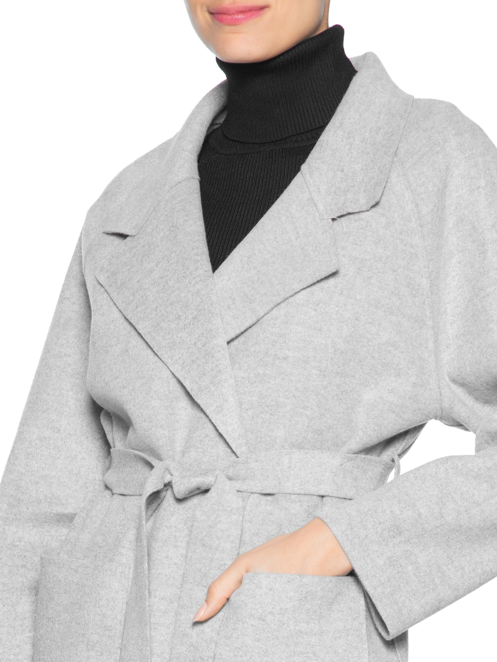 Casaco Feminino com Bolsos Frontais Cinza '2Essential