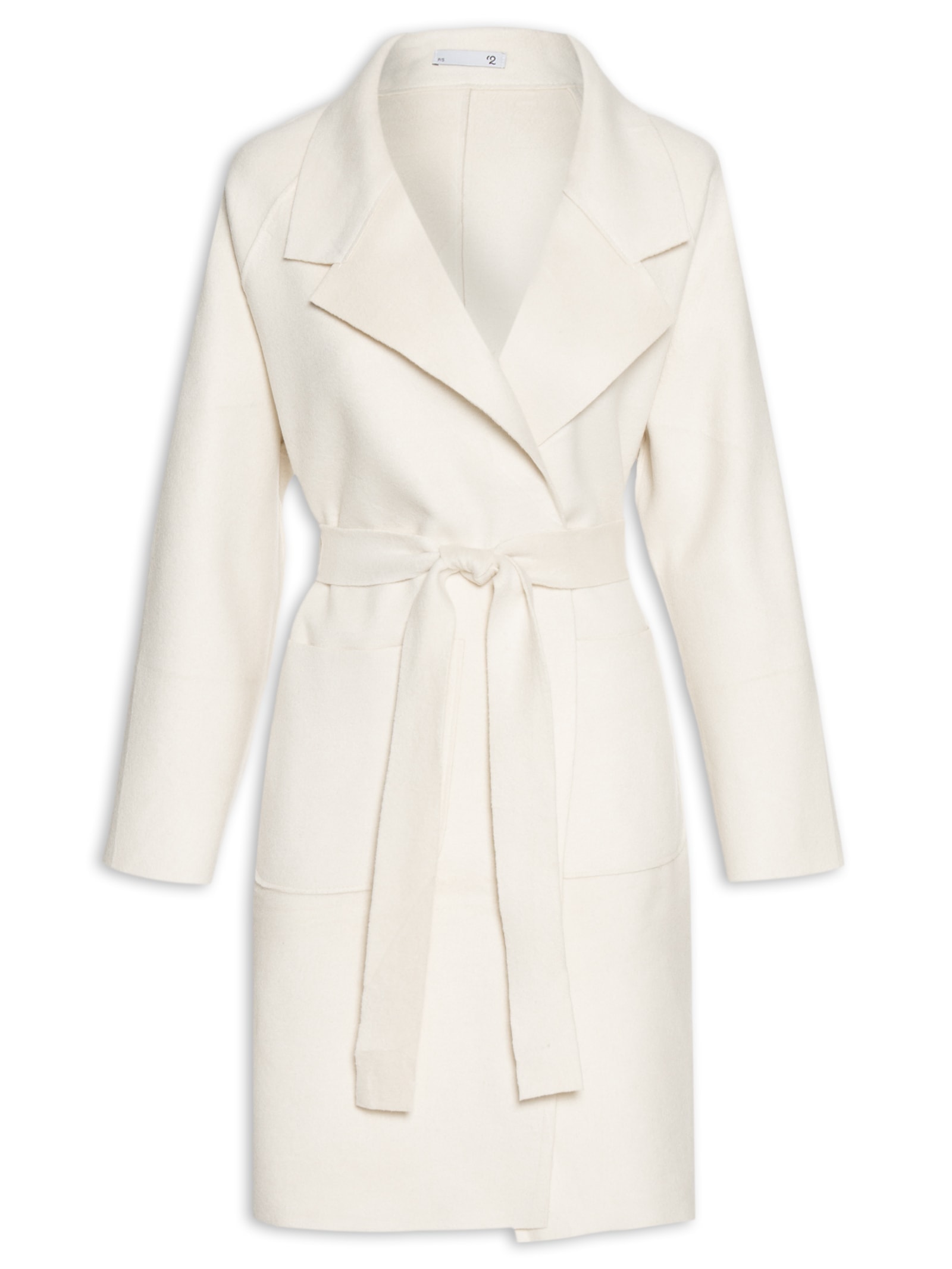 Casaco Feminino com Bolsos Frontais Off White '2Essential