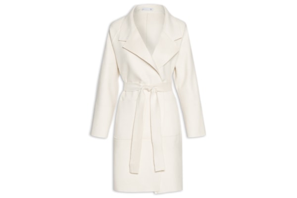 Casaco Feminino com Bolsos Frontais - Off White