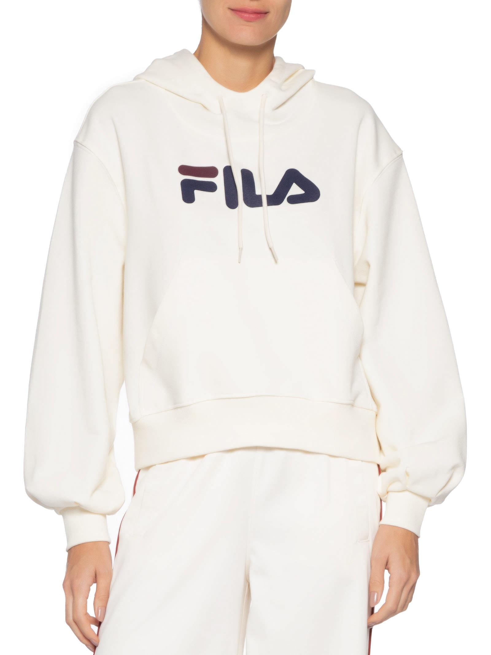 Casaco Feminino Com Capuz Comfort Letter III Branco Fila