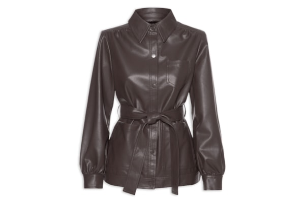 Casaco Feminino Com Cinto - Marrom