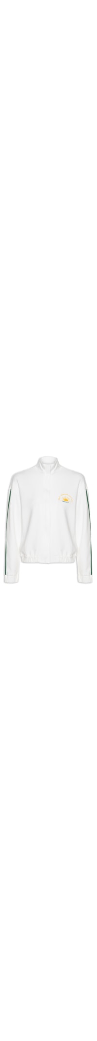 Casaco Feminino Copa Bordado Brasil - Branco