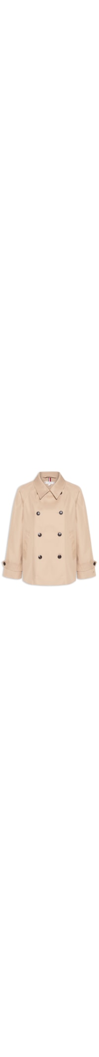 Casaco Feminino Cotton Reg Short Trench Coat - Bege