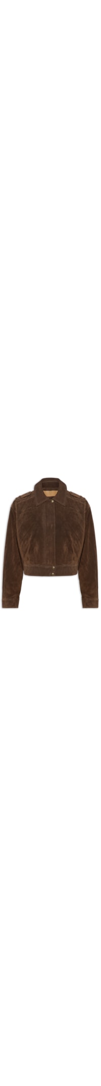Casaco Feminino Couro Cropped Sharon - Marrom