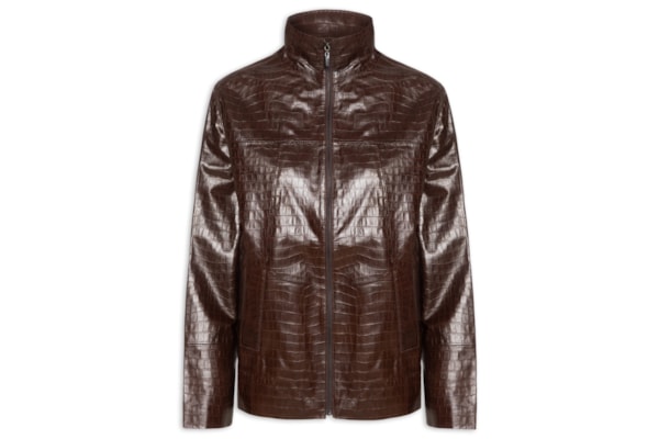 Casaco Feminino Couro Naomi - Marrom