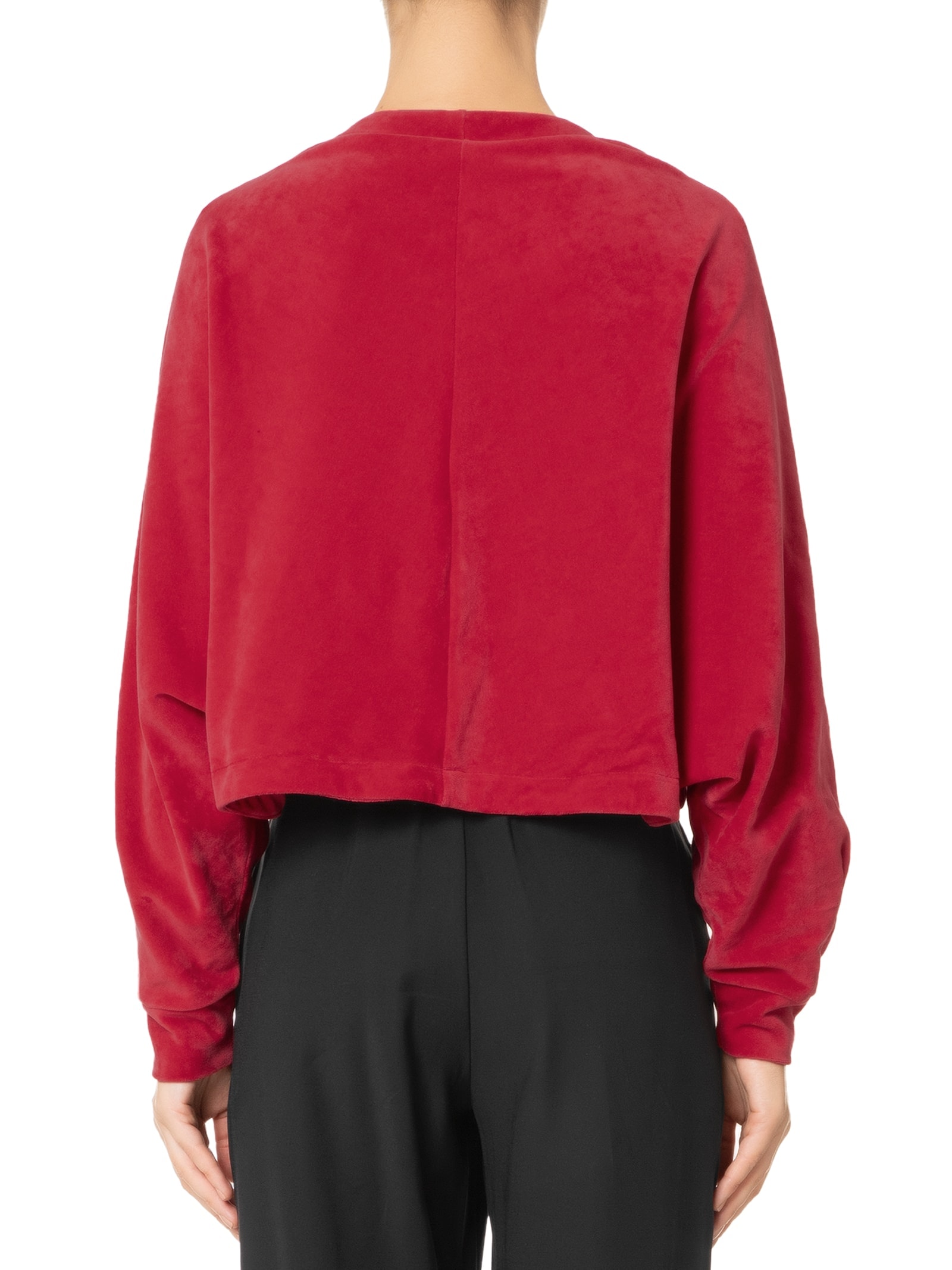 Casaco Feminino Cropped Plush Vermelho Osklen