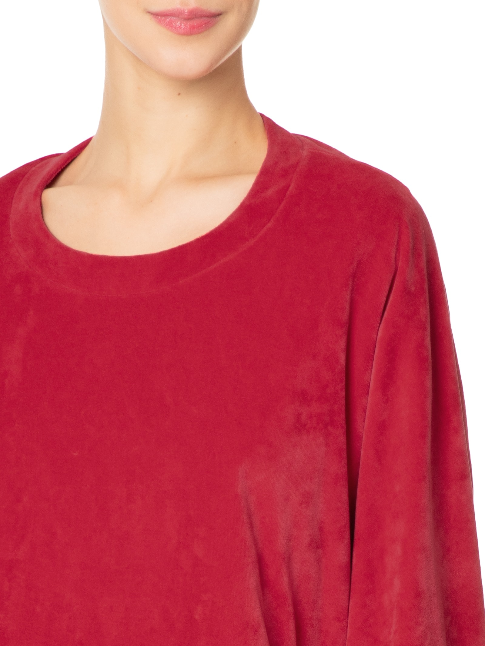 Casaco Feminino Cropped Plush Vermelho Osklen
