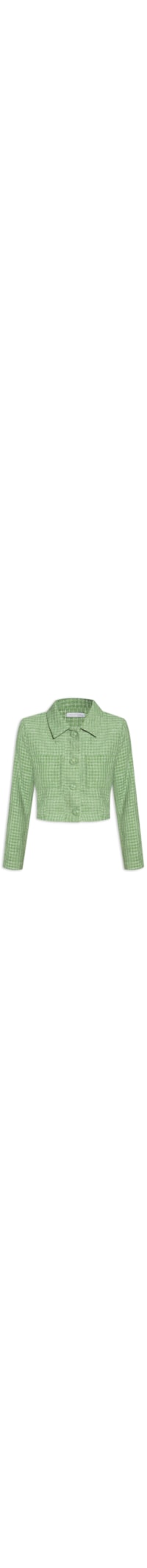 Casaco Feminino Cropped Tweed - Verde