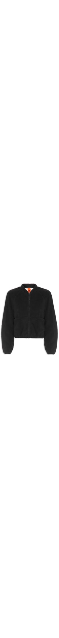 Casaco Feminino Curto Fleece Double Face - Preto