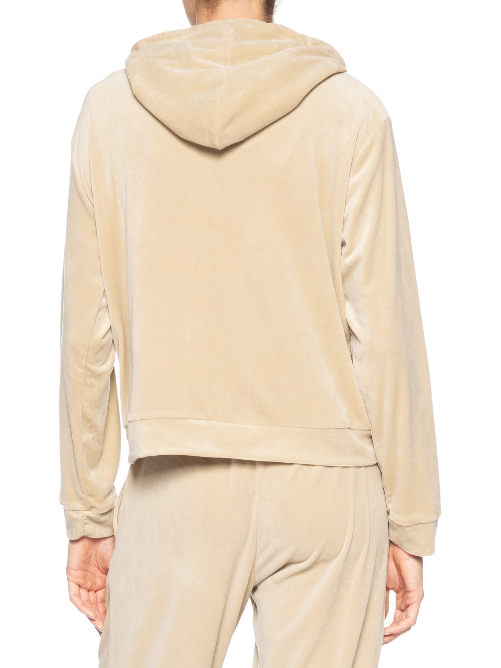 Casaco Feminino De Moletom Plush Bege Basiq