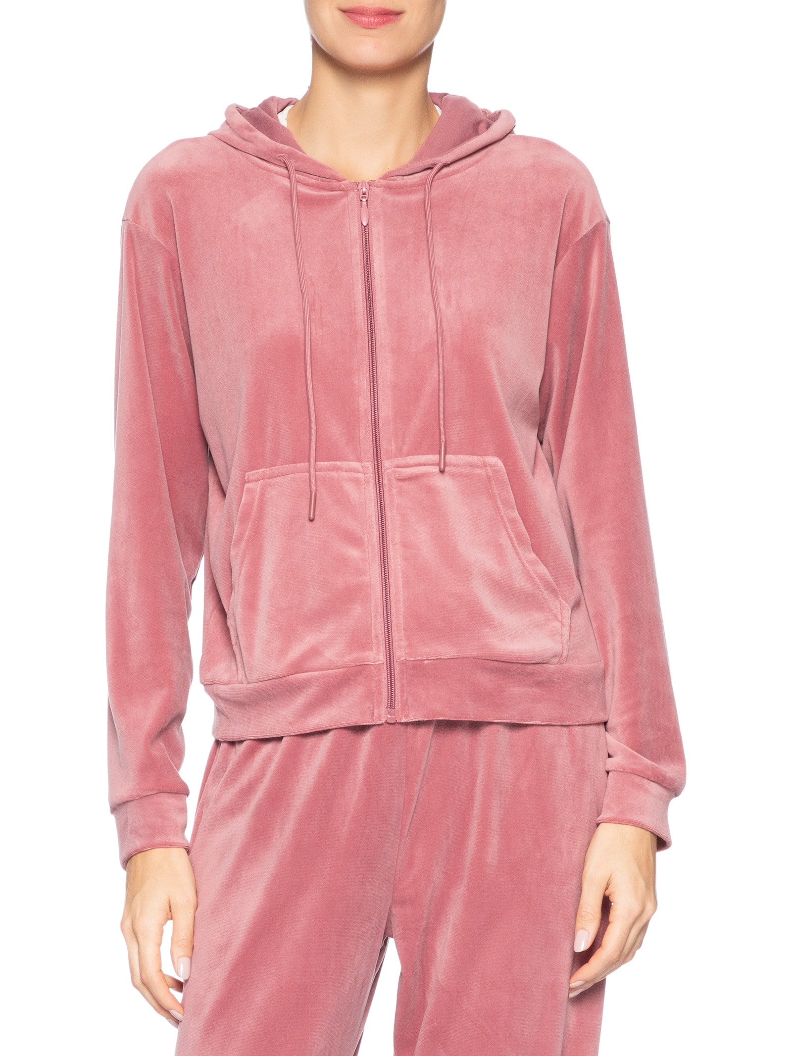 Casaco Feminino De Moletom Plush Rosa Basiq