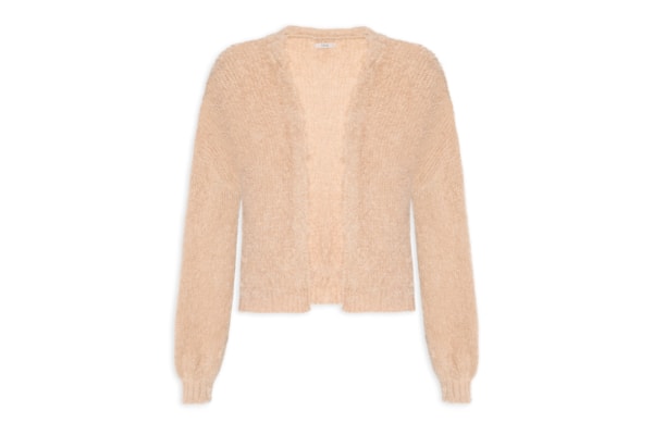 Casaco Feminino De Tricot Pelinho - Marrom